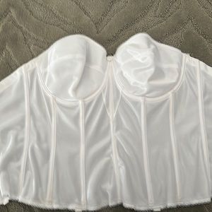 Dominique bustier white